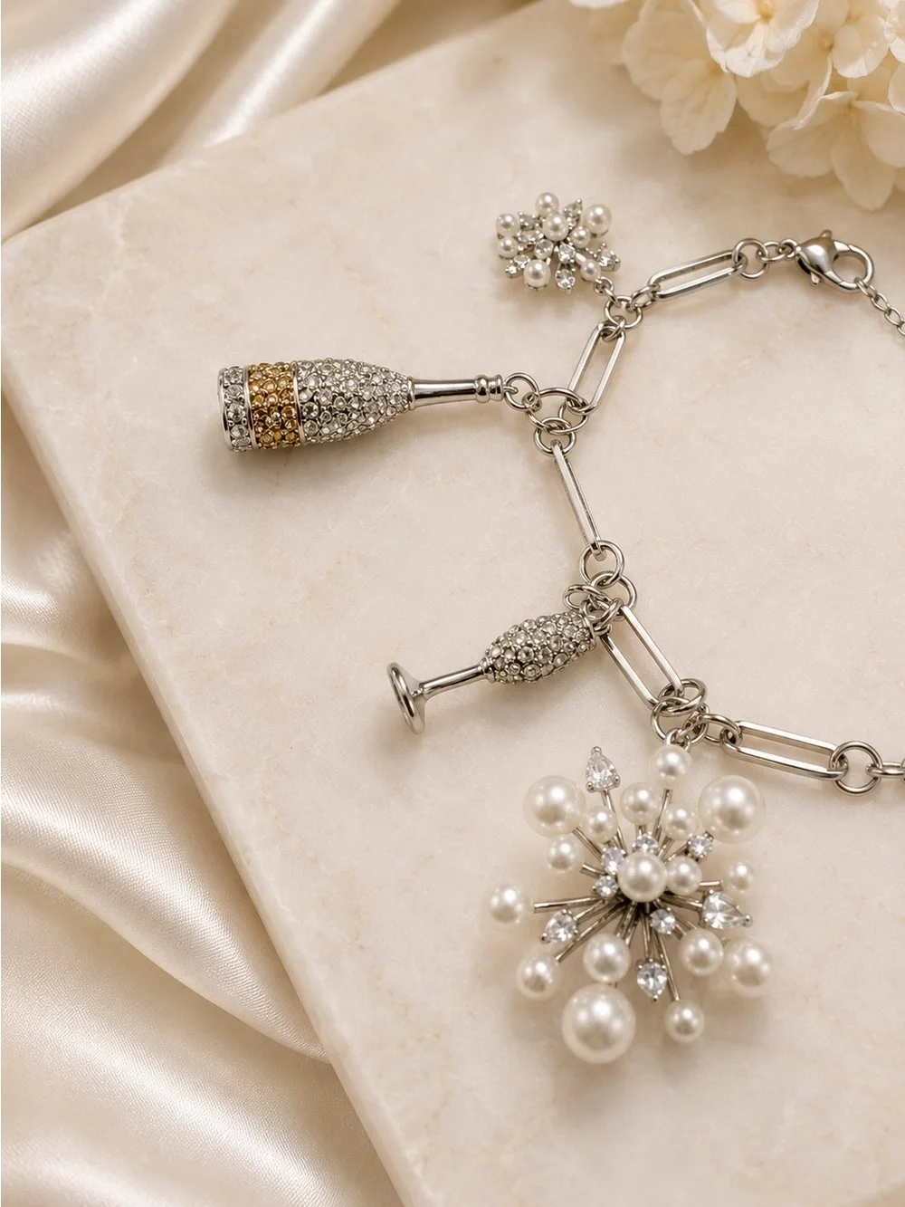 Kate Spade Cheers To That Charm Bracelet in Silver - Picture 4 of 5